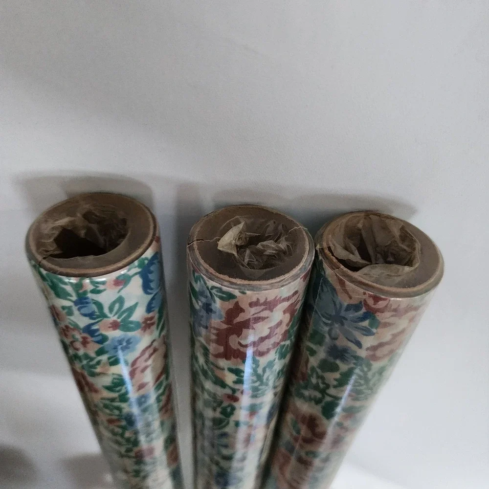 Vintage 90s Rubbermaid Shelf Liner 3 Rolls 20 in 8.3 SQ Feet Pastel Floral